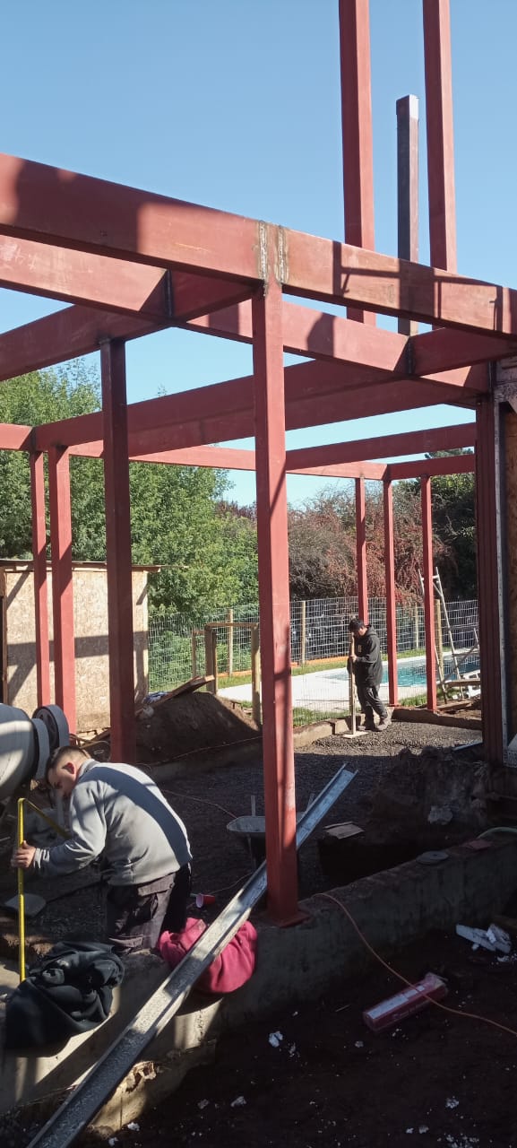 Casa metálica avance de obra