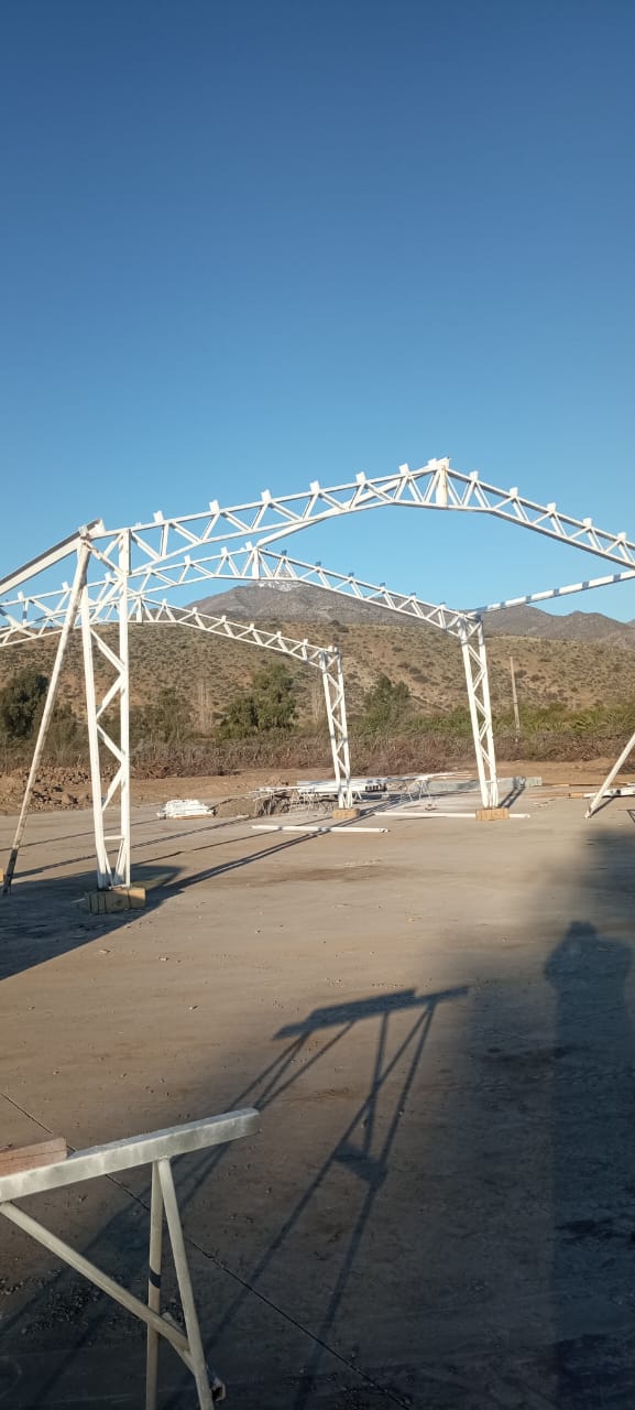 Galpón vista interior estructura